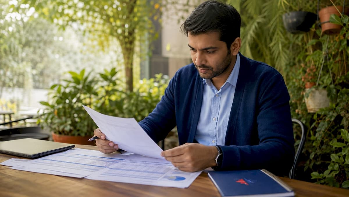 Applicant reviewing CLB score documents