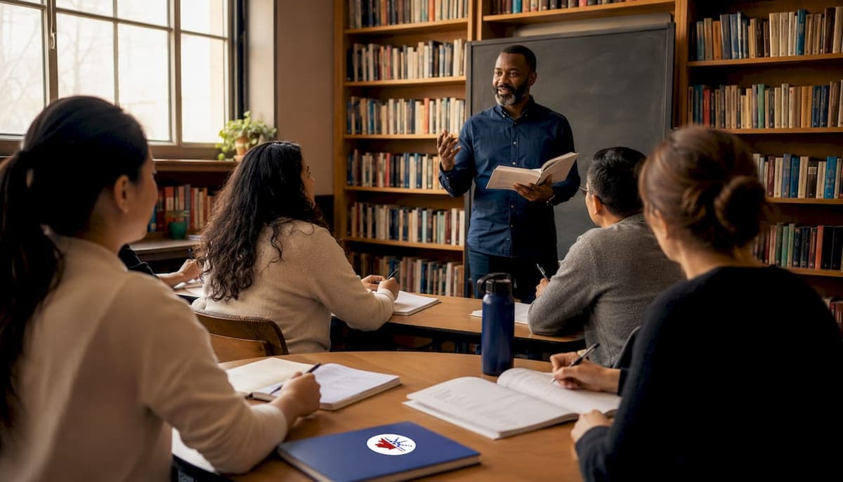 Teacher giving vocabulary instruction in classroom