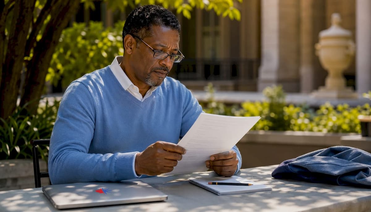 Man reading CRS immigration policy document